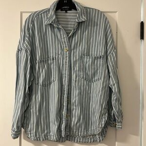 Blue Pepper Striped Button down